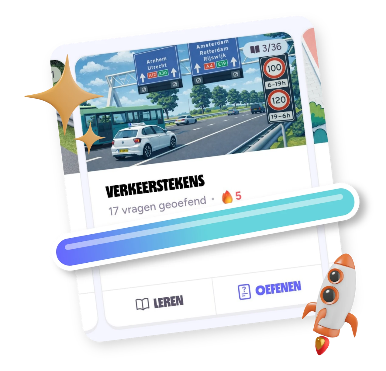 Groot scherm met On My Way